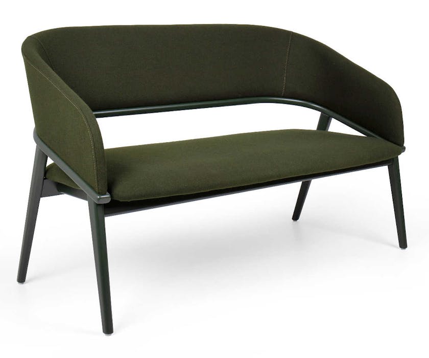 CASSALLO® Canapé design TAGADA MASS DOUBLE avec accoudoirs en bois de hêtre massif et tissus de haute qualité