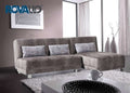 Le canapé-lit d'angle ROVALLO® VALERIE avec pouf et garniture accordéon intégrée se transforme en un lit confortable
