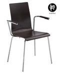 Chaise de conférence CAFE 7 avec siège en bois élégant - élégante et fonctionnelle, empilable et facile à manipuler