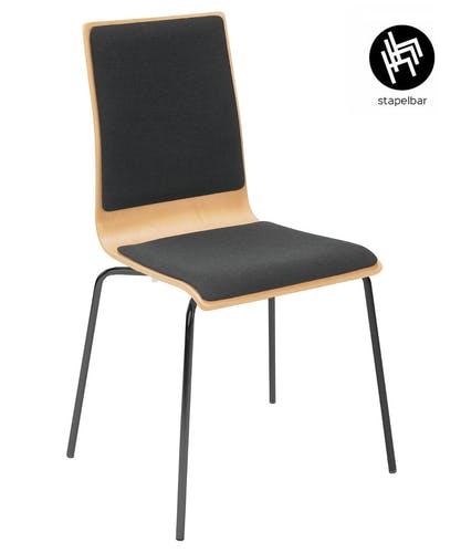 Chaise de conférence CAFE 7 avec coussin d'assise et de dos - construction robuste, prix dégressifs attractifs, design élégant