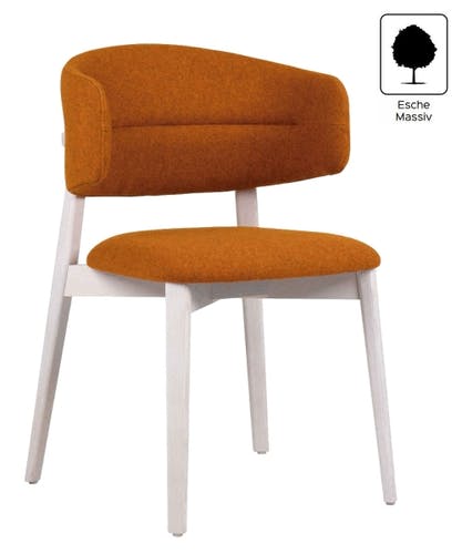 CASSALLO® Chaise COFFEE - en frêne massif avec des tissus d'ameublement et des teintures de haute qualité