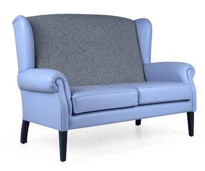 CASSALLO® Canapé design DAKOTA 02 DOUBLE en bois de hêtre massif et en tissus et simili cuir de haute qualité