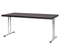 Table pliante KONGRESS M-41 avec cadre en acier chromé et surface en résine mélaminée