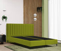 Lit boxspring PALERMO 20 avec tête de lit STRIPES intemporelle - corps en bois de haute qualité et noyau à ressorts Bonell