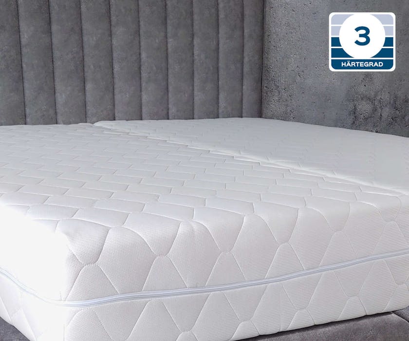 Matelas à ressorts ensachés 7 zones RAVENNA 27, confort de sommeil incomparable avec un degré de fermeté 3 (moyen-ferme)