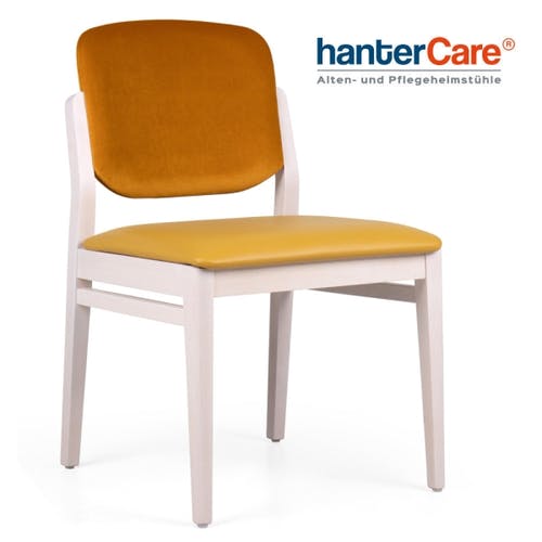 Fauteuil pour seniors INES en hêtre avec rembourrage robuste pour établissements de soins et hôtels